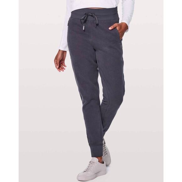 Lululemon Jogger ‘Get Going’ Sweatpants Grey Cotton Terry W5ASGS - Size 8 / M - Picture 3 of 16
